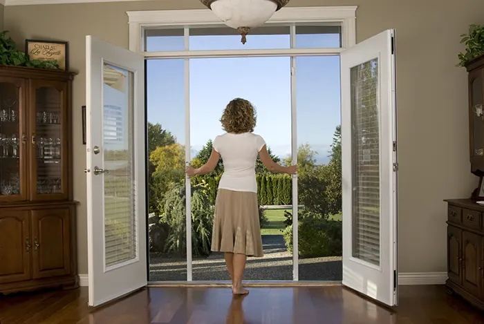 Mirage retractable screen door