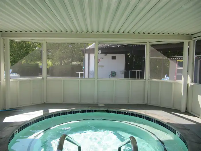 Hot tub screen enclosure