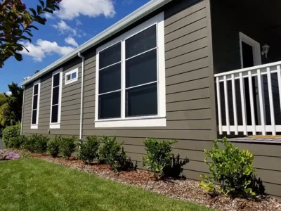 Solar shade screens on a Sonoma County home